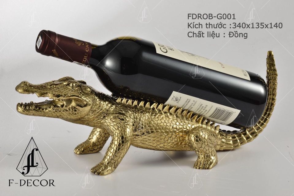 Kệ để rượu vang cá sấu đồng - FDROB-G001